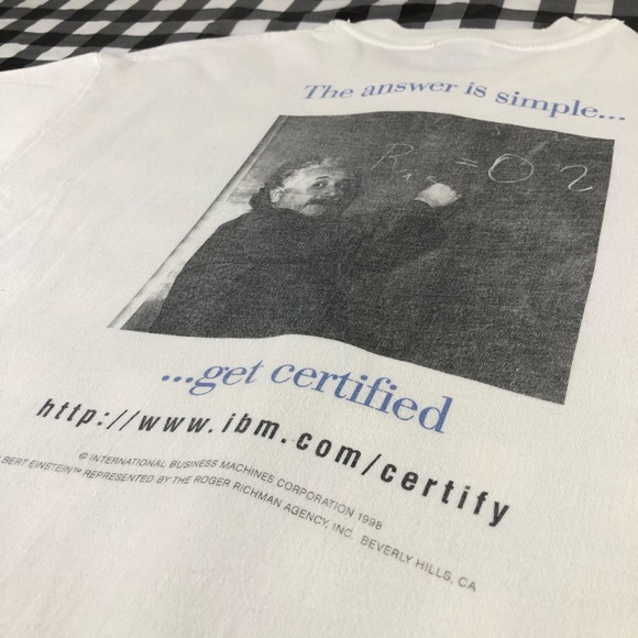 IBM Albert Einstein Certified Pro 1998 Vintage Tee - Picture 4 of 10